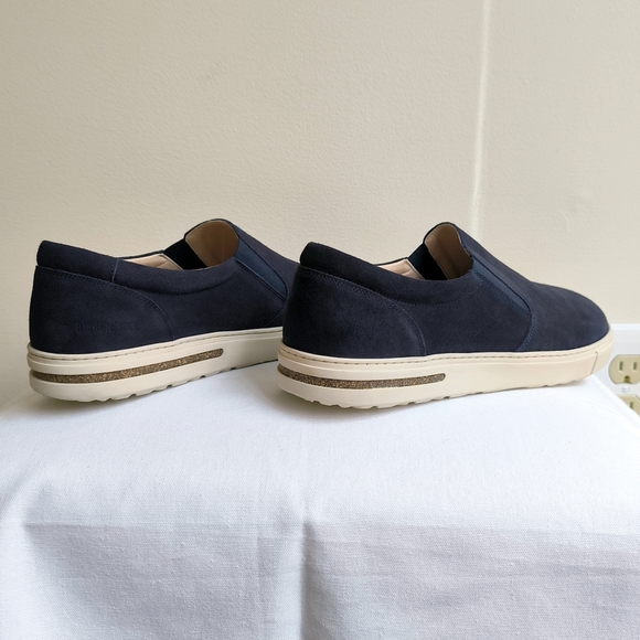 Birkenstock Oswego suede slip on sneakers in navy blue - Picture 8 of 15